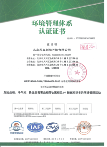 ISO14001环境安全认证